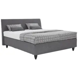 Boxspringbett 180/200 cm in Grau, Dunkelgrau