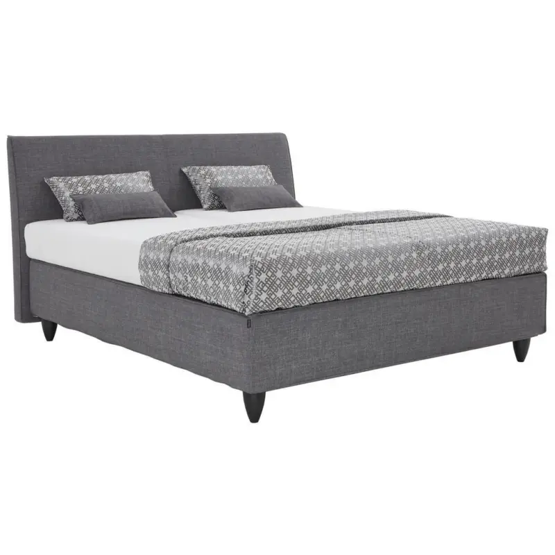 Boxspringbett 180/200 cm in Grau, Dunkelgrau