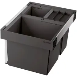 Einbauabfallsammler 30 L + 2x 8 l Metall, Kunststoff