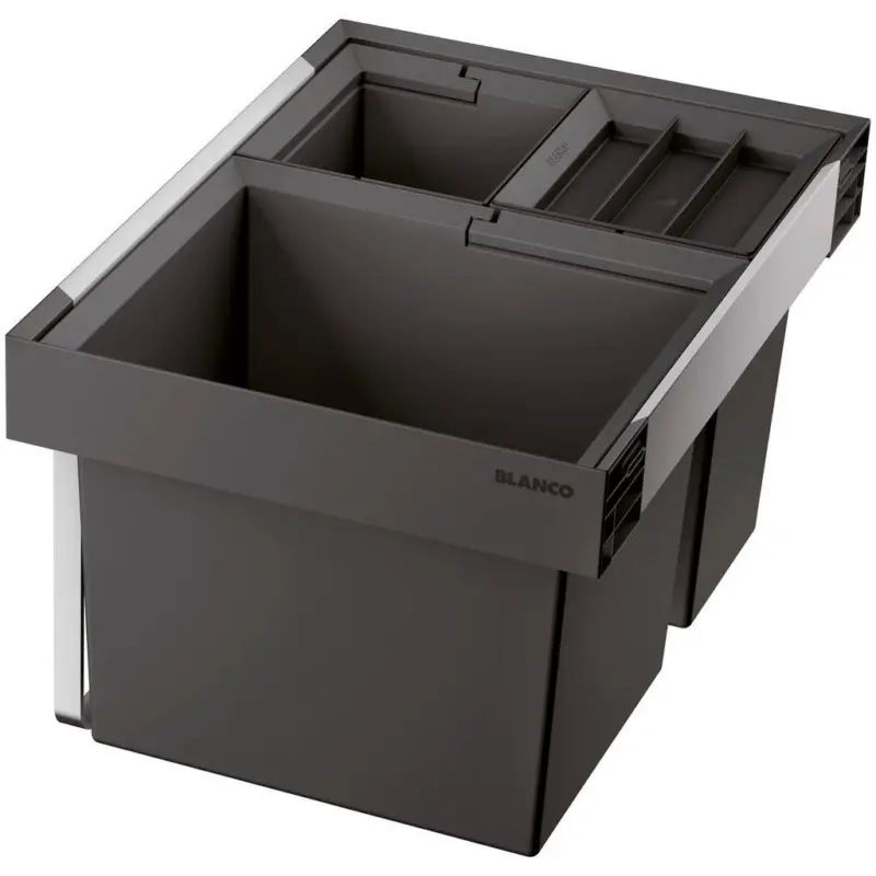 Einbauabfallsammler 30 L + 2x 8 l Metall, Kunststoff