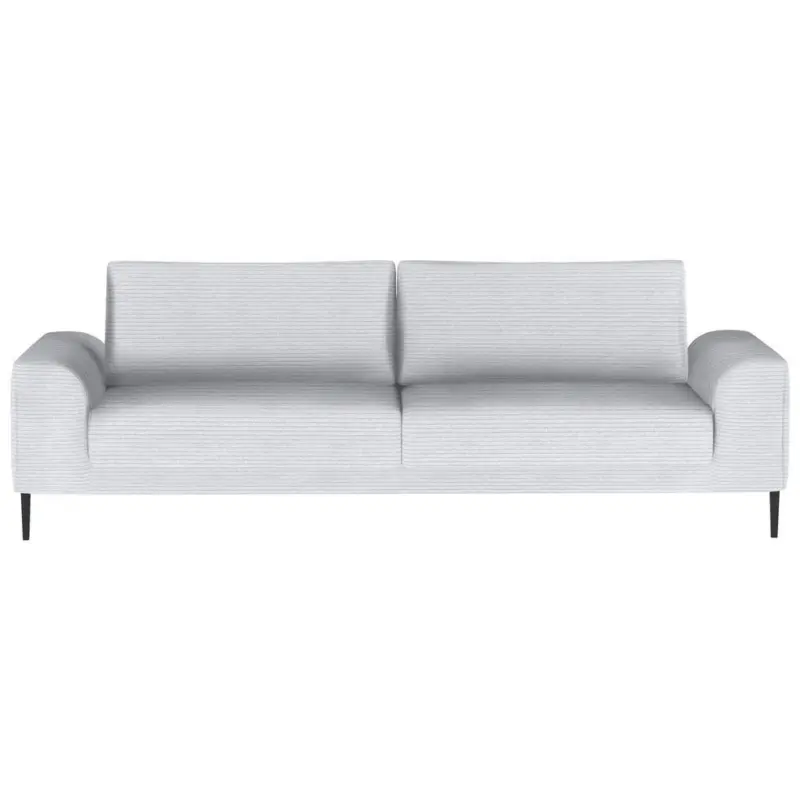 Schlafsofa in Cord Silberfarben