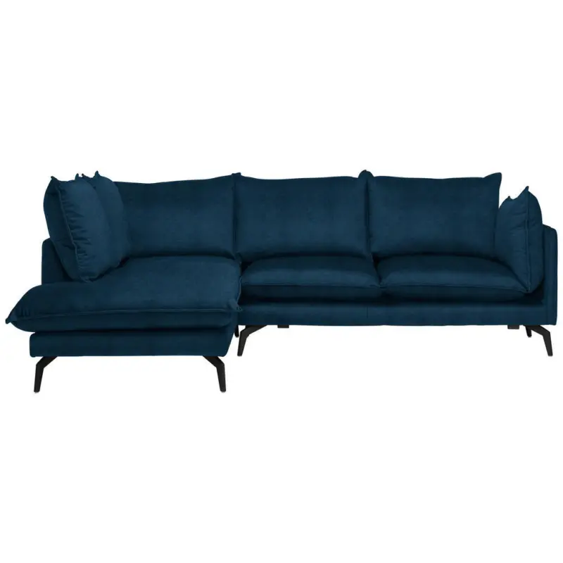 Ecksofa in Samt Dunkelblau 200/241 cm