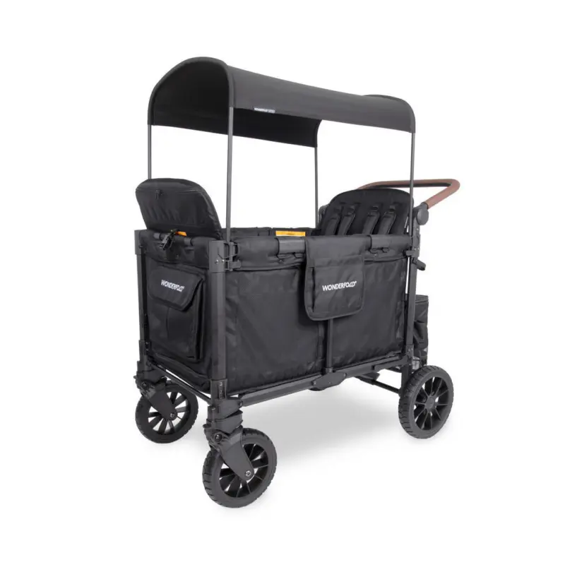 Bollerwagen W4 Luxe Pro Schwarz 124/74/113 cm
