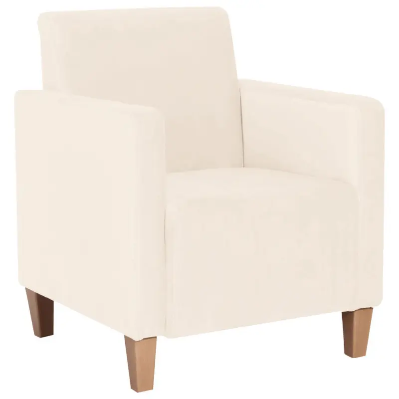 Sessel in Samt, Velours Creme