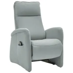 Fernsehsessel in Chenille Salbeigr&uuml;n