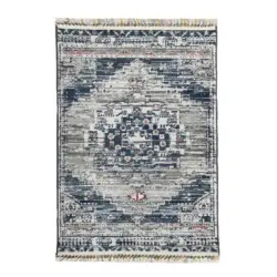 Webteppich 120/180 cm Intense Creme, Grau