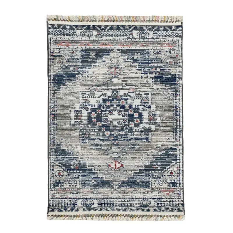 Webteppich 120/180 cm Intense Creme, Grau