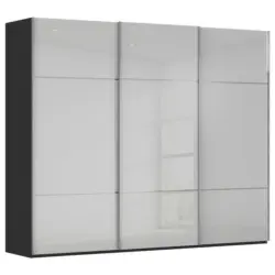 Schwebet&uuml;renschrank in Grau, Schwarz