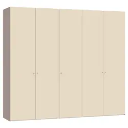 Dreht&uuml;renschrank in Creme, Hellbraun