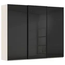 Schwebet&uuml;renschrank in Schwarz, Champagner