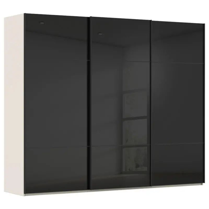 Schwebet&uuml;renschrank in Schwarz, Champagner