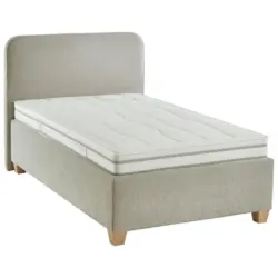 Polsterbett Matratze, Lattenrost Naturfarben 140/200 cm