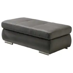 Hocker in Textil Grau