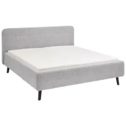 Polsterbett gepolstertes Kopfteil Hellgrau 180/200 cm