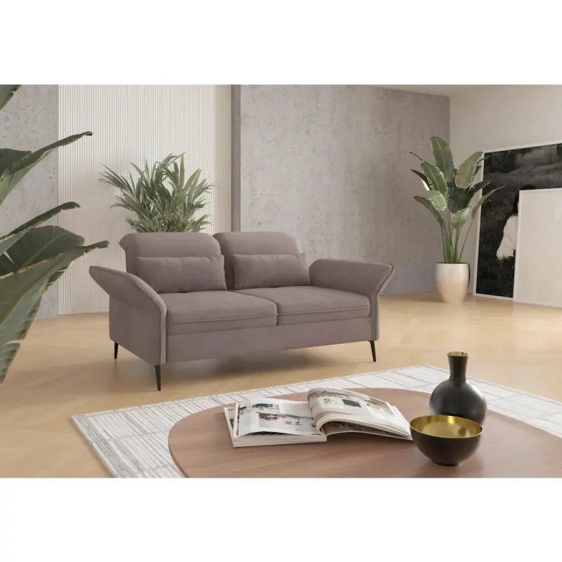 3-Sitzer-Sofa in Flachgewebe Taupe