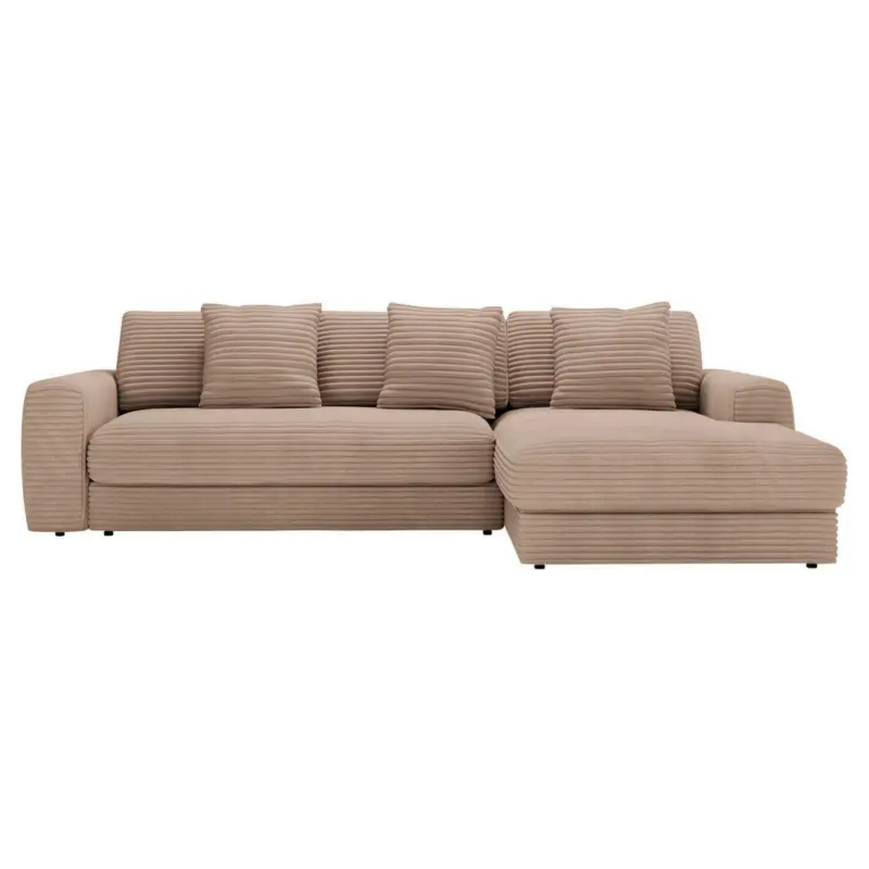 Ecksofa in Cord Hellbraun 310/190 cm