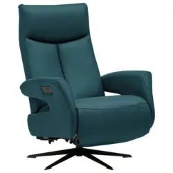 Relaxsessel in Leder Blau