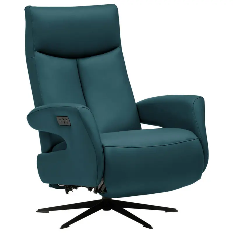 Relaxsessel in Leder Blau