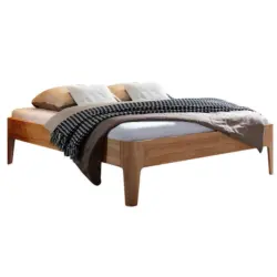 Bett 140/200 cm in Buchefarben