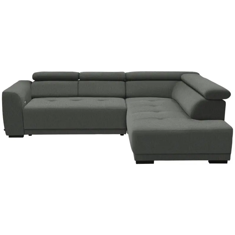 Ecksofa in Struktur Grau 284/205 cm