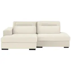 Ecksofa in Chenille Beige