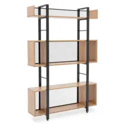 Regal 120/180/30 cm Naturfarben, Schwarz