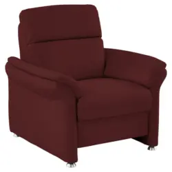 Sessel in Echtleder Brombeere