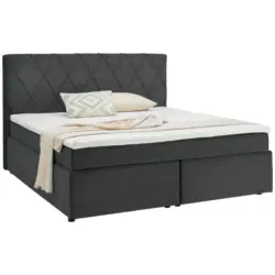 Boxspringbett 160/200 cm in Anthrazit