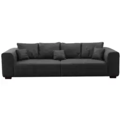 Bigsofa in Flachgewebe Anthrazit