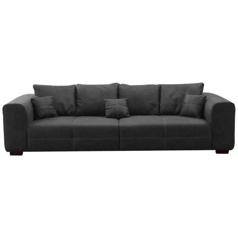 Bigsofa in Flachgewebe Anthrazit
