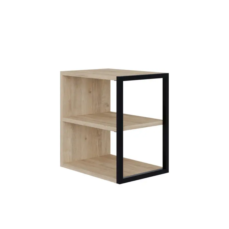 Beistelltisch in Metall, Holzwerkstoff 42/30/45 cm