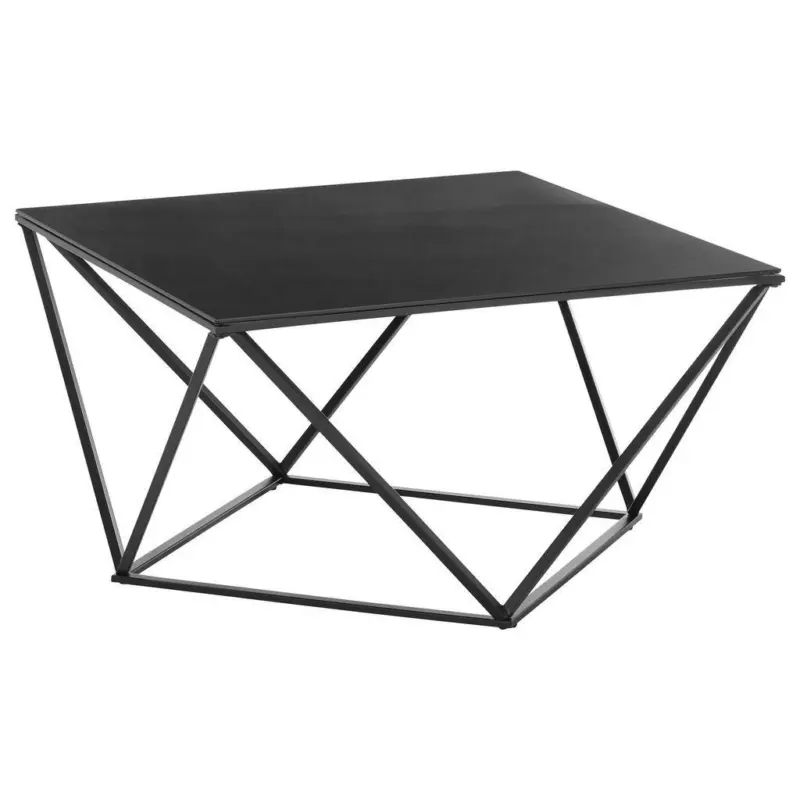 Couchtisch in Metall, Glas 80/80/45 cm