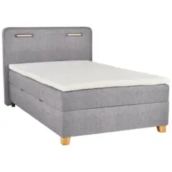 Boxbett 100/200 cm in Grau
