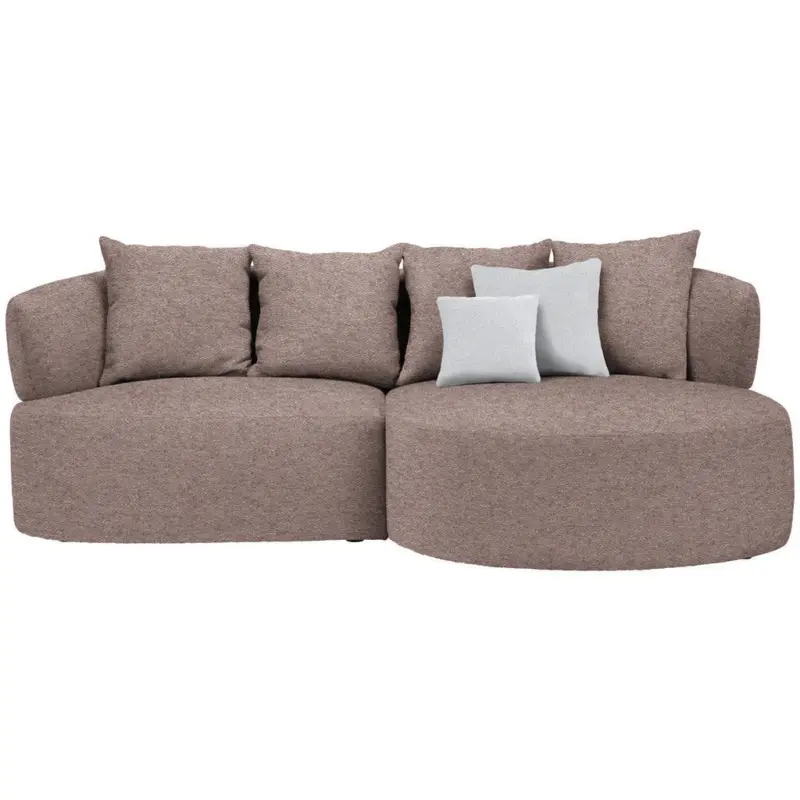 Ecksofa in Chenille Rotbraun 235/166 cm
