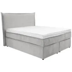 Boxspringbett 140/200 cm in Hellgrau