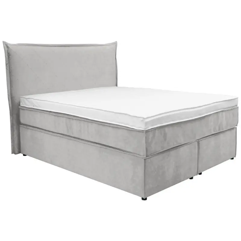 Boxspringbett 140/200 cm in Hellgrau