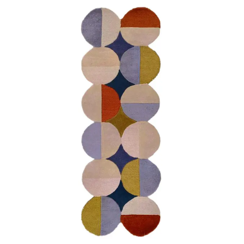 L&auml;ufer 80/230 cm Blau, Rostfarben