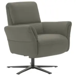 Relaxsessel in Leder Grau