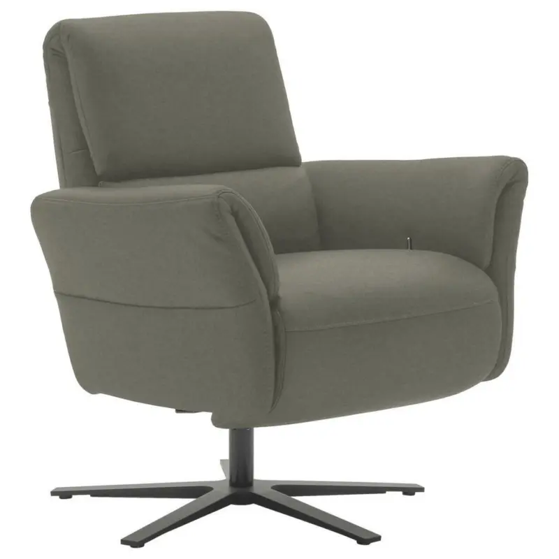 Relaxsessel in Leder Grau