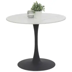 Esstisch in Metall, Stein 90/90/76 cm