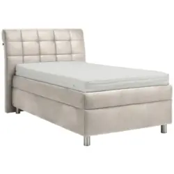 Polsterbett Matratze, Lattenrost Beige 100/200 cm