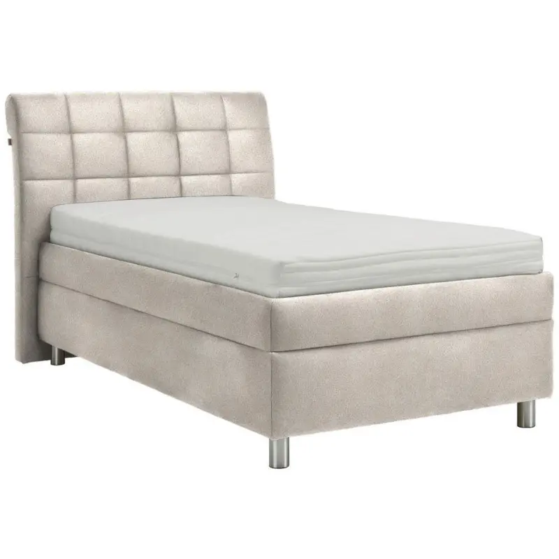 Polsterbett Matratze, Lattenrost Beige 100/200 cm