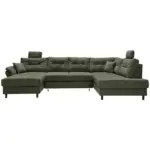 XXXLutz Lauterach - Ihr M&ouml;belhaus bei Bregenz Wohnlandschaft in Chenille Dunkelgr&uuml;n