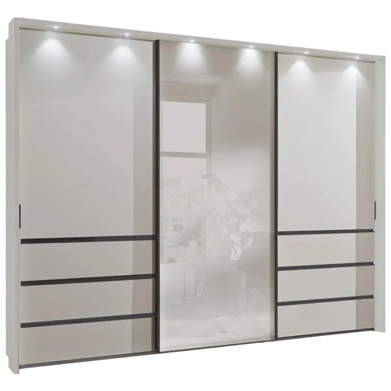 Schwebet&uuml;renschrank in Champagner