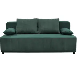 Schlafsofa in Velours Gr&uuml;n