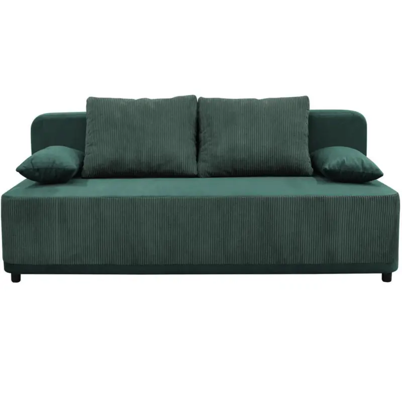 Schlafsofa in Velours Gr&uuml;n