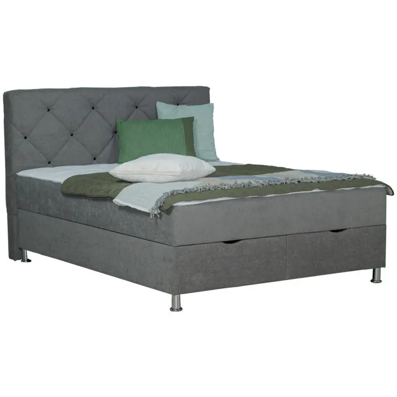 Boxbett 160/200 cm in Grau