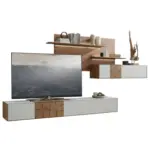 XXXLutz Lauterach - Ihr M&ouml;belhaus bei Bregenz Wohnwand in Wei&szlig;, Eichefarben 343/196/44 cm