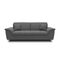 2-Sitzer-Sofa in Webstoff Dunkelgrau