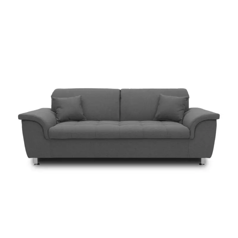 2-Sitzer-Sofa in Webstoff Dunkelgrau